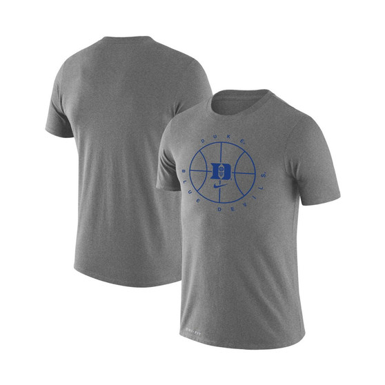 Men's Heathered Gray Duke Blue Devils Basketball Icon Legend Performance T-shirt