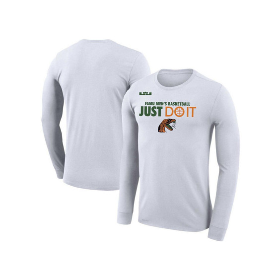 Men's x LeBron James White Florida A&M Rattlers Legend Performance Long Sleeve T-shirt