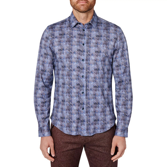 Men's Bronzite Liquid Knit Long Sleeve Button Up Shirt