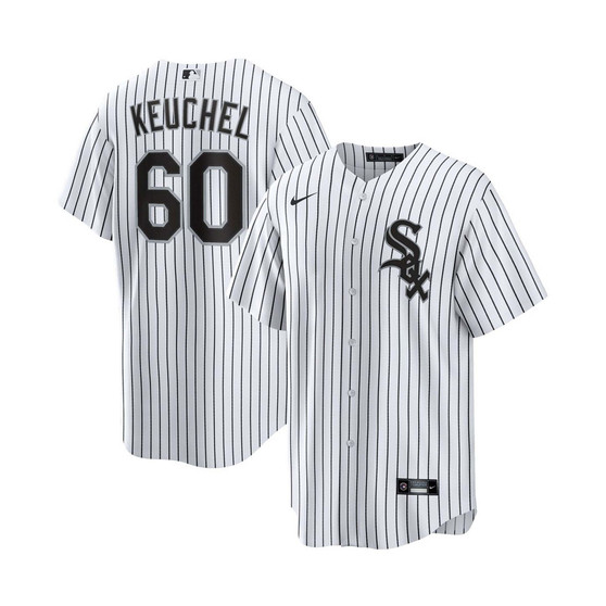 Men's Dallas Keuchel White, Black Chicago White Sox Home Replica Player Jersey
