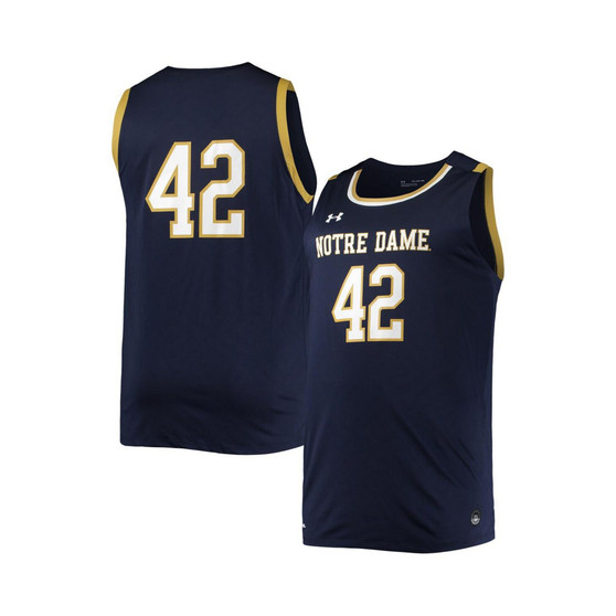 Men's #42 Navy Notre Dame Fighting Irish Replica Basketball Jersey