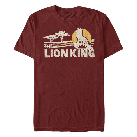 Disney Men's The Lion King Live Action Savannah Sunset Poster Short Sleeve T-Shirt