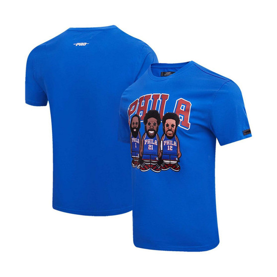 Men's Joel Embiid, James Harden and Tobias Harris Royal Philadelphia 76ers Multi Lineup T-shirt