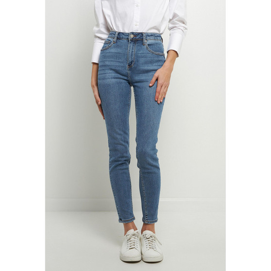 Women's Midi Waist Skinny Ankle Jeans