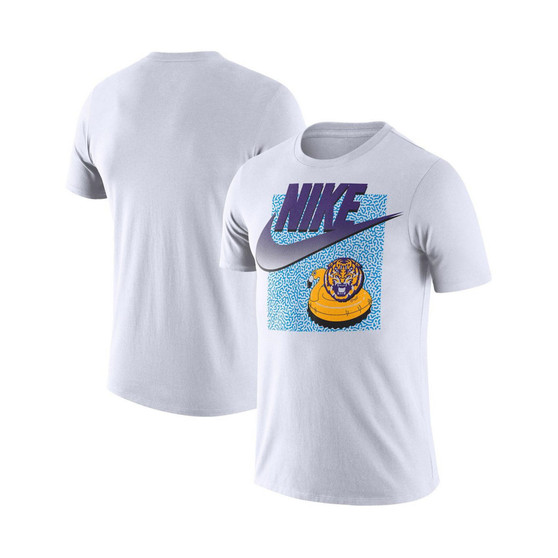 Men's White LSU Tigers Swoosh Spring Break T-shirt