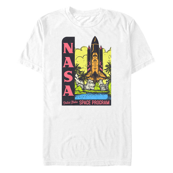 NASA Men's Tropical Rocket Space Program Short Sleeve T- shirt