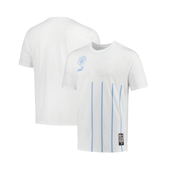 Men's White Manchester City FtblCulture Wordmark T-shirt