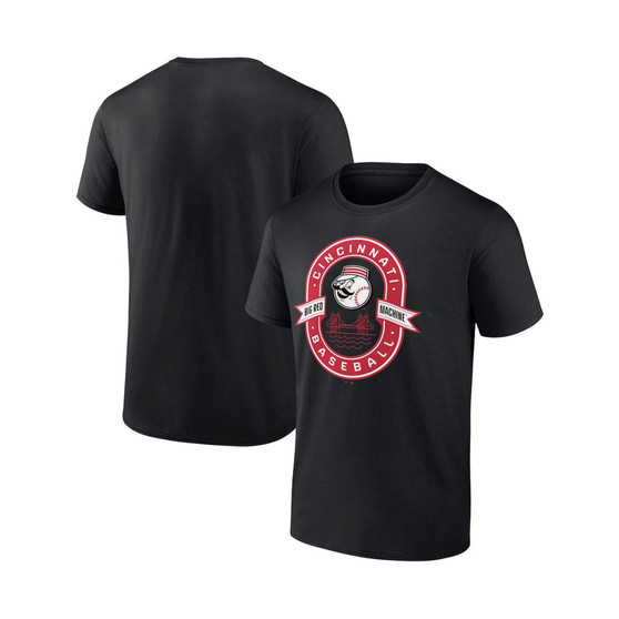 Men's Branded Black Cincinnati Reds Cooperstown Collection Iconic Glory Bound T-shirt