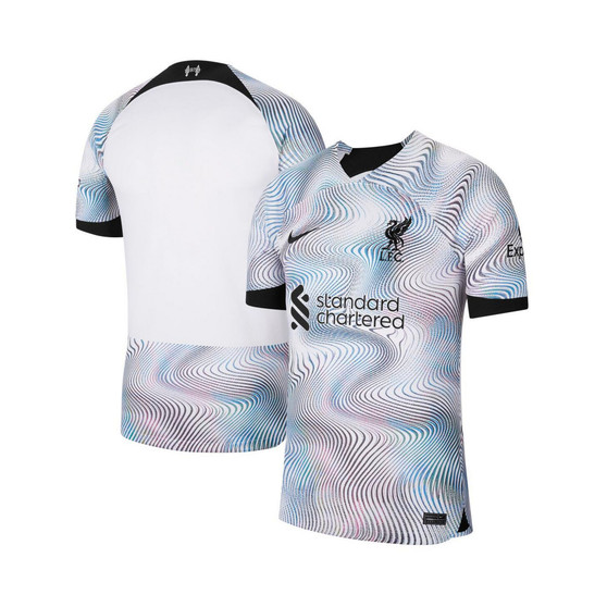 Men's White Liverpool 2022/23 Away Breathe Stadium Replica Jersey