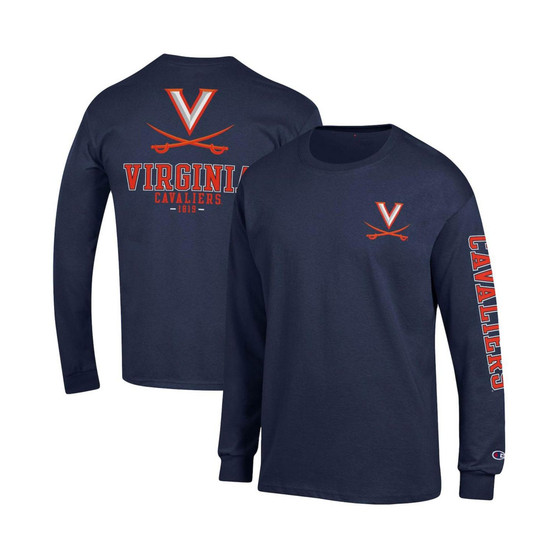 Men's Navy Virginia Cavaliers Team Stack Long Sleeve T-shirt