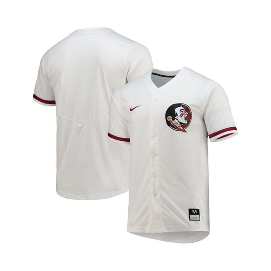 Men's White Florida State Seminoles Full-Button Replica Softball Jersey