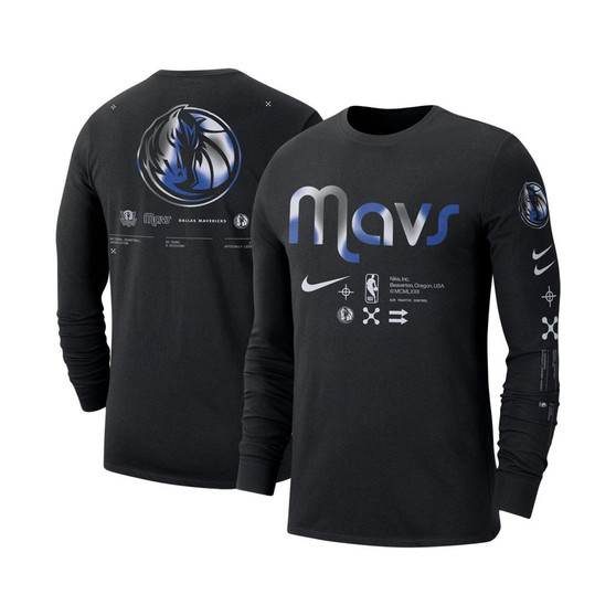 Men's Black Dallas Mavericks Essential Air Traffic Control Long Sleeve T-shirt