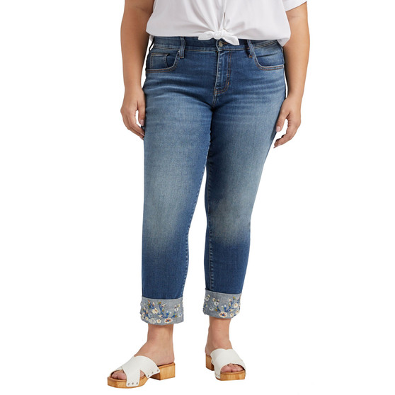 Plus Size Carter Mid Rise Girlfriend Jeans