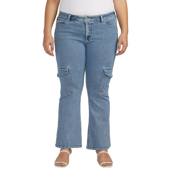 Plus Size Be Low Cargo Pocket Jeans