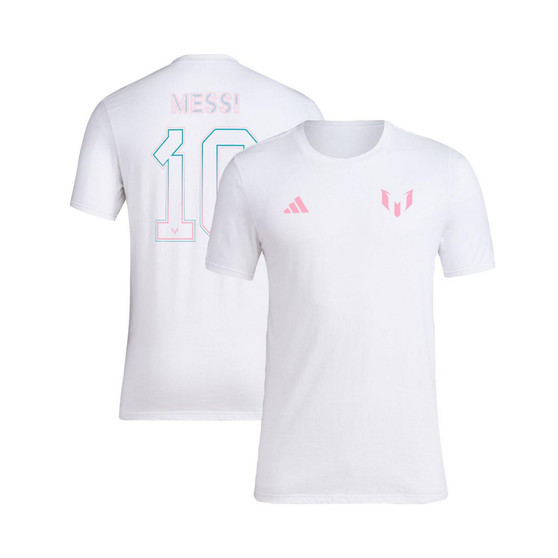 Men's White Name and Number T-shirt