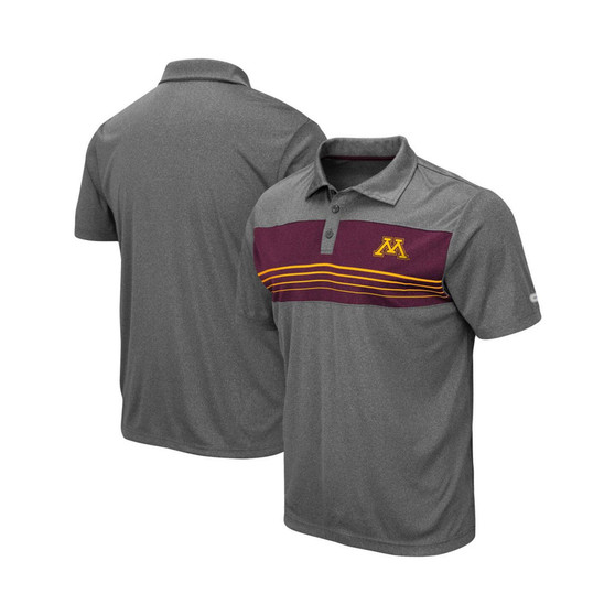 Men's Heathered Charcoal Minnesota Golden Gophers Smithers Polo Shirt