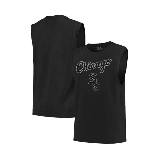 Men's Threads Black Chicago White Sox Softhand Muscle Tank Top