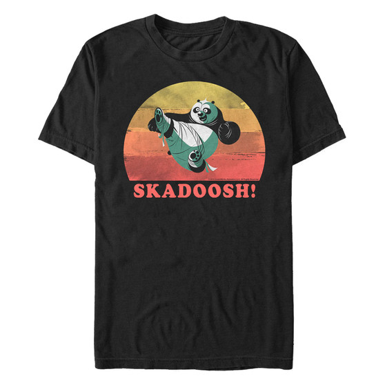 Kung Fu Panda Men's Skadoosh Po Sunset Panda Short Sleeve T-Shirt