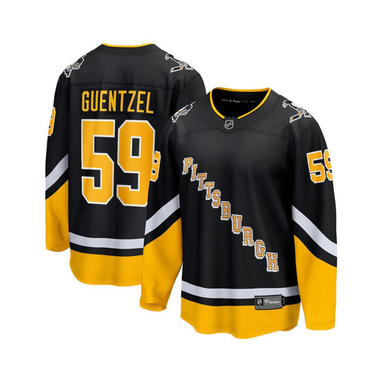 Men's Branded Jake Guentzel Black Pittsburgh Penguins 2021/22 Alternate Premier Breakaway Player Jersey