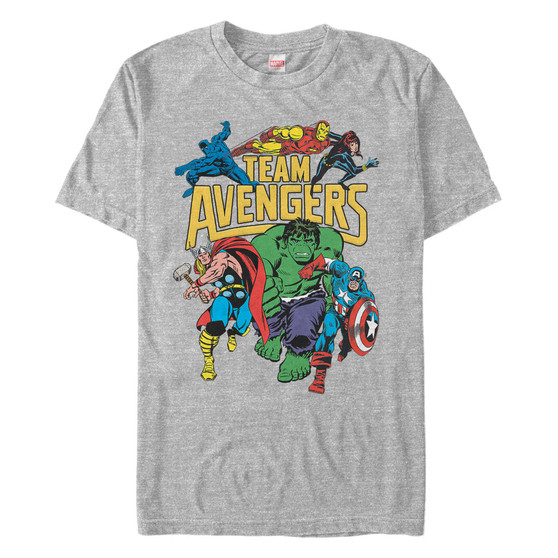 Marvel Men's Comic Collection Retro Team Avengers Short Sleeve T-Shirt