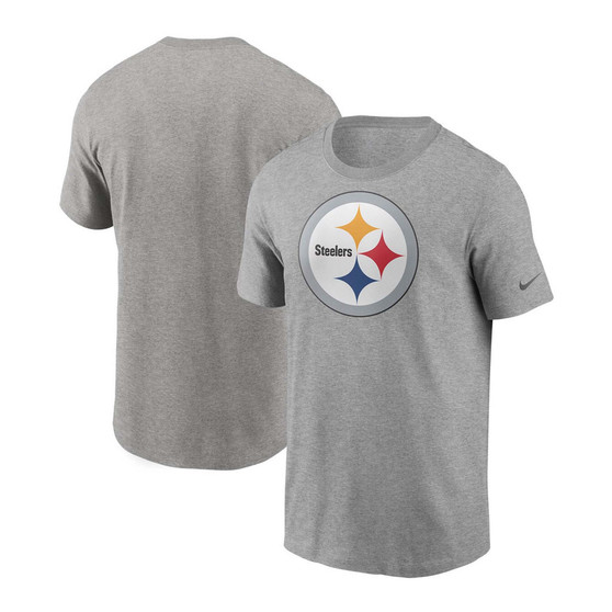 Men's Heathered Gray Pittsburgh Steelers Primary Logo T-shirt