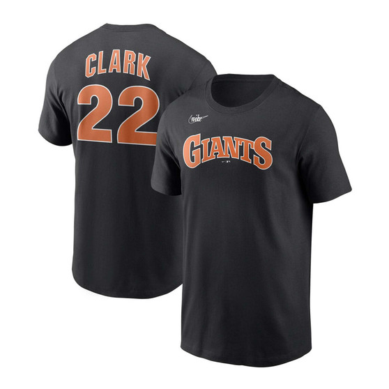 Men's Will Clark Black San Francisco Giants Cooperstown Collection Name Number T-shirt