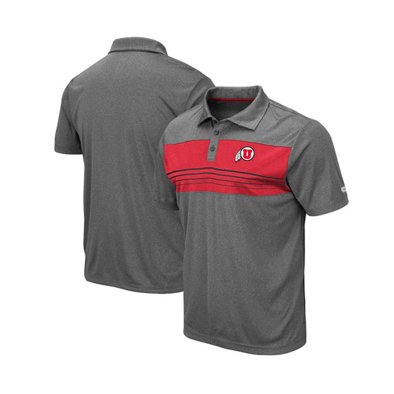 Men's Heathered Charcoal Utah Utes Smithers Polo Shirt