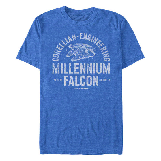 Men's Star Wars Millennium Falcon Corellian Engineering Freighter Short Sleeve T-shirt