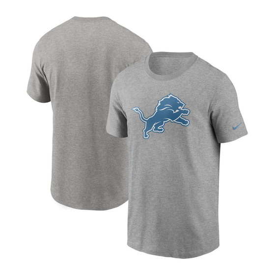Men's Heathered Gray Detroit Lions Primary Logo T-shirt