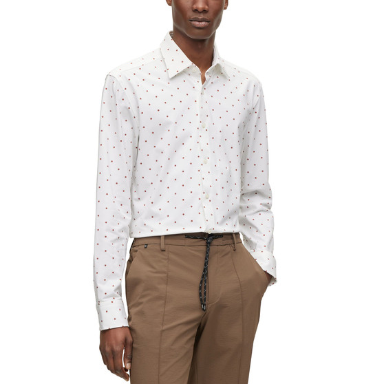 Men's Printed Stretch Slim-Fit Shirt