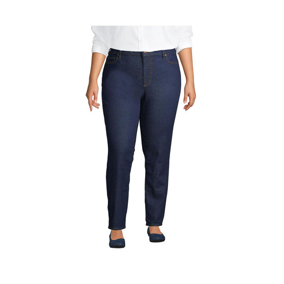 Women's Plus Size Recover Mid Rise Boyfriend Blue Jeans