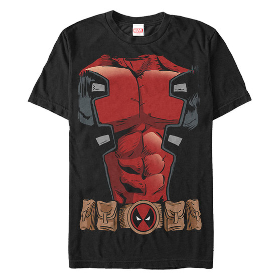 Marvel Men's Deadpool Chest Costume Short Sleeve T-Shirt