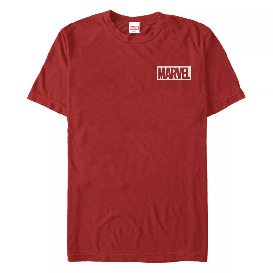 Marvel Men's Comic Logo Simple White Box Short Sleeve T-Shirt