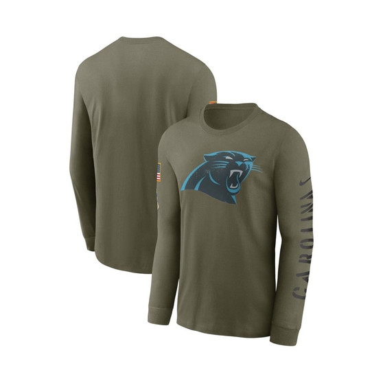 Men's Olive Carolina Panthers 2022 Salute to Service Long Sleeve T-shirt