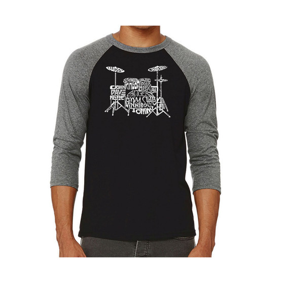 Drums Men's Raglan Word Art T-shirt