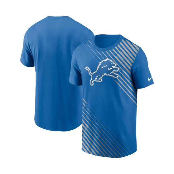 Men's Blue Detroit Lions Yard Line Fashion Asbury T-shirt