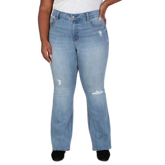 Plus Size Tummyless High Rise Flare Jeans