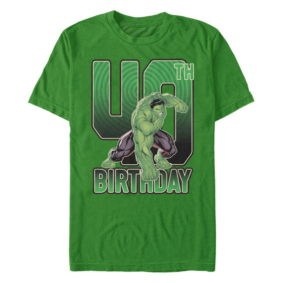 Men's Marvel Hulk Smash 40th Birthday Short Sleeve T-Shirt