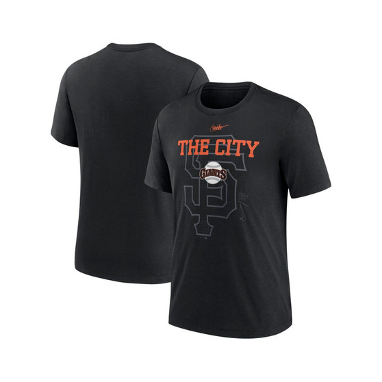 Men's Black San Francisco Giants Rewind Retro Tri-Blend T-shirt