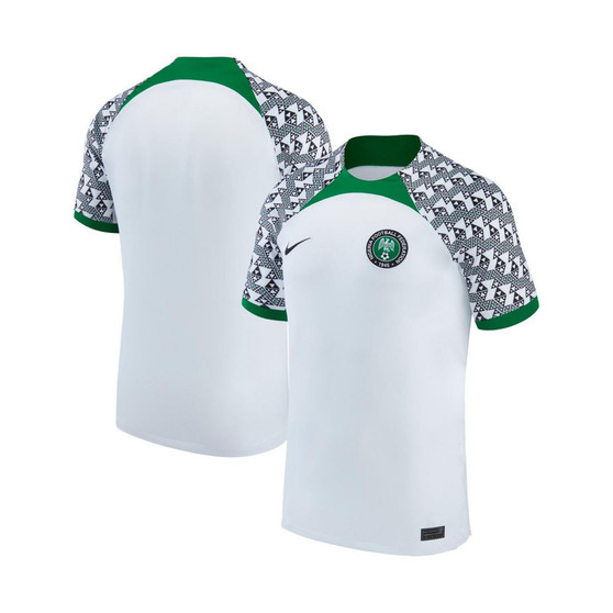 Men's White Nigeria National Team 2022/23 Away Breathe Stadium Replica Blank Jersey