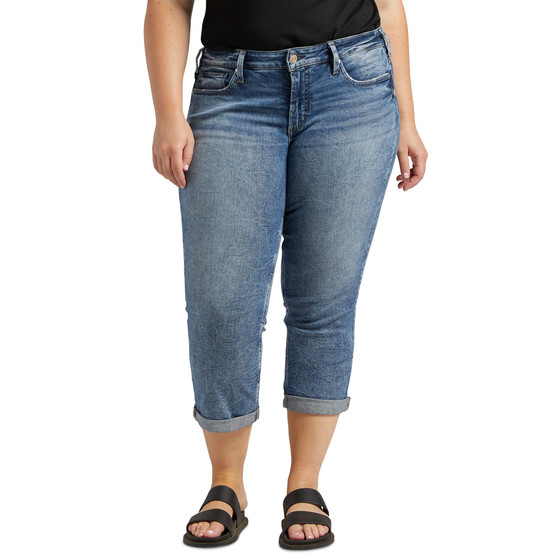Plus Size Britt Low-Rise Capri Jeans
