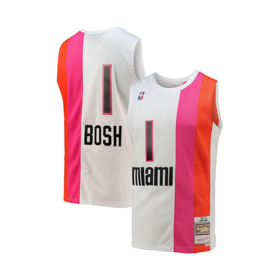 Men's Chris Bosh White Miami Heat 2011-12 Hardwood Classics Swingman Jersey