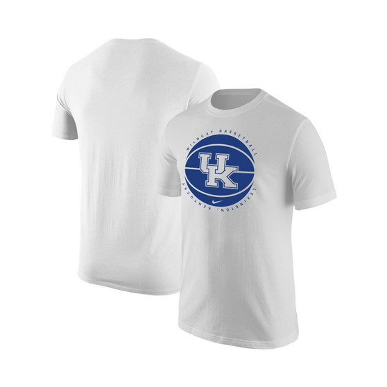 Men's White Kentucky Wildcats Basketball Logo T-shirt