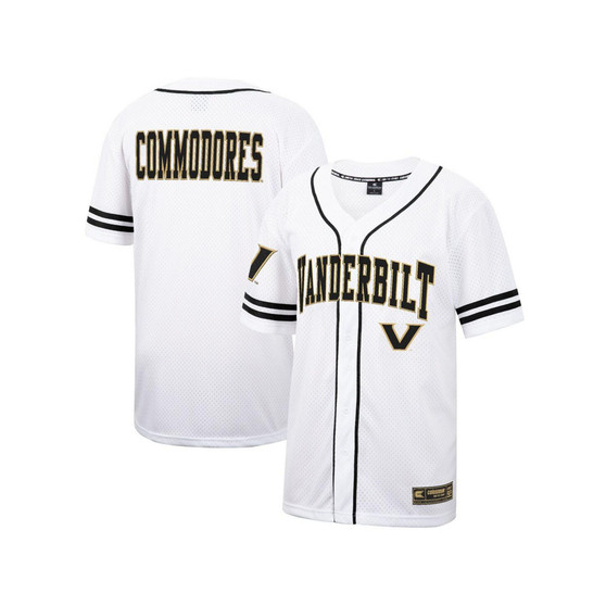 Men's White Vanderbilt Commodores Free-Spirited Team Full-Button Baseball Jersey