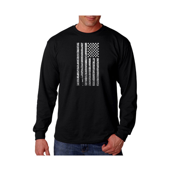 Men's Word Art Long Sleeve T-Shirt- Anthem