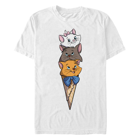 Men's Kitten Ice Cream Short Sleeve T-Shirt