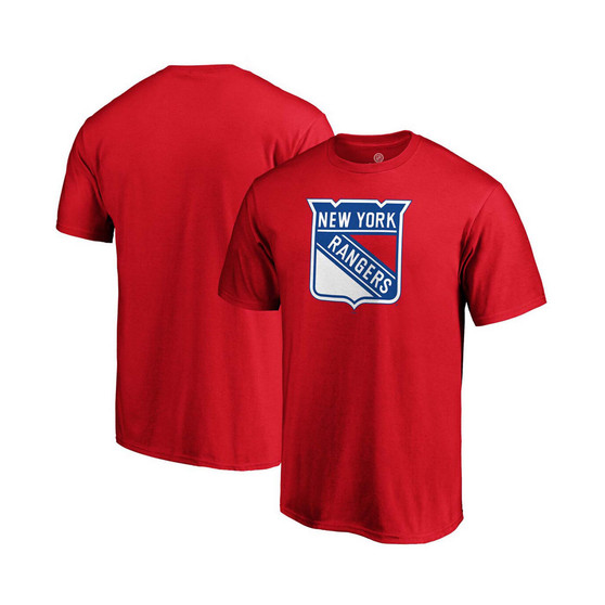 Men's Red New York Rangers Team Primary Logo T-shirt