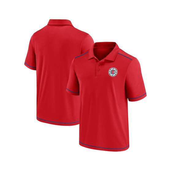 Men's Red LA Clippers Primary Logo Polo Shirt