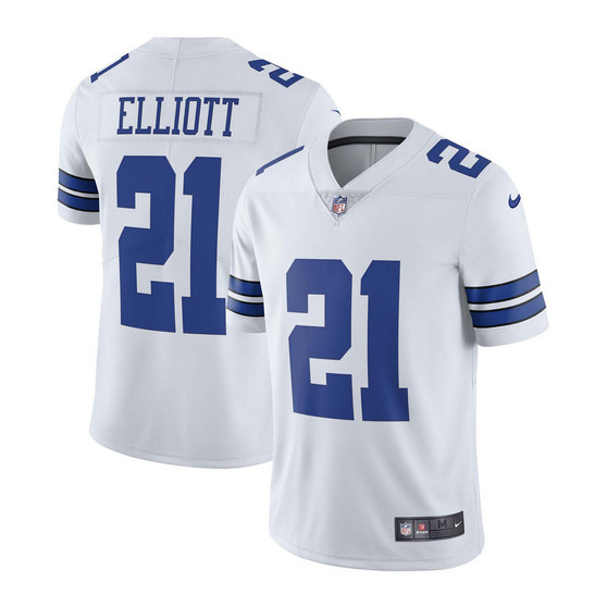 Men's Ezekiel Elliott White Dallas Cowboys Vapor Limited Player Jersey