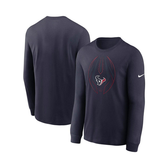 Men's Navy Houston Texans Legend Icon Performance Long Sleeve T-shirt